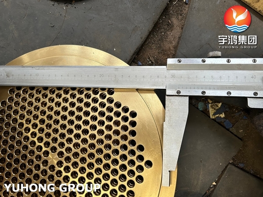 Buy ASTM B171 C46400 Cooper Alloy Heat Exchanger Tubesheet 4mm To 80mm Thickness online manufacture