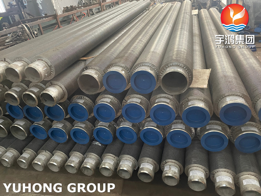 Buy ASTM A312 A376 TP347H 18Cr-10Ni-Nb Solid Finned Pipe for Fired Heater API Standard 560 online manufacture
