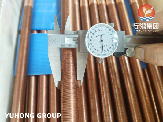 Buy Copper Extruded Low Fin Tube B111 C12200 For Air Conditioning System online manufacture