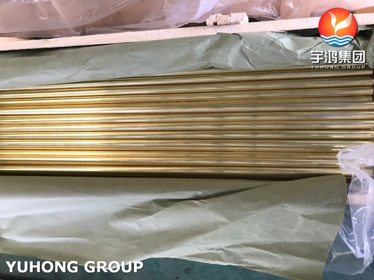 Buy Seamless Admiralty Brass Tube ASTM B111 C44300 Used In Condenser And Heat Exchanger online manufacture