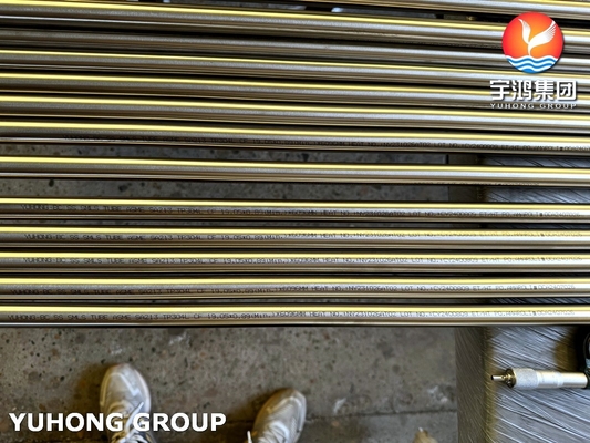 comprare SA213 TP304L Tubo scambiatore di calore in acciaio inossidabile austenitico, ricotto brillante, tubo per condensatore online manufacture