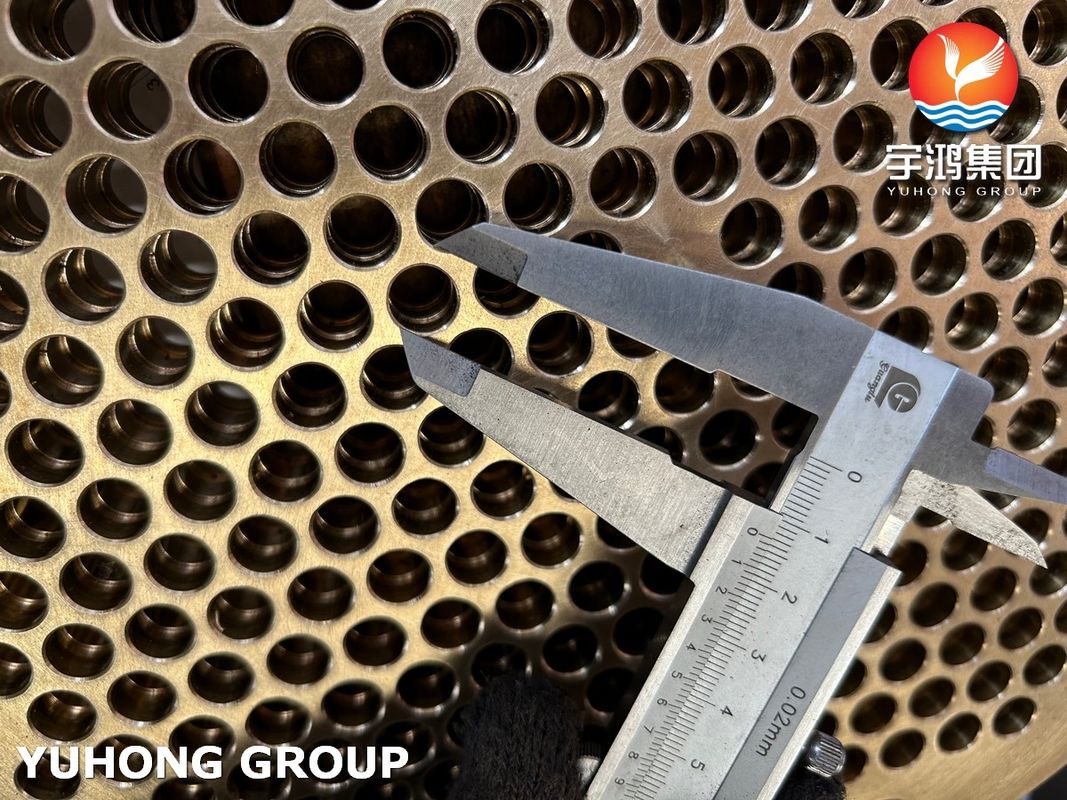 ASME SB171 C46400 Cooper Alloy TubeSheet 4-80mm Thk for Marine Heat Exchangers