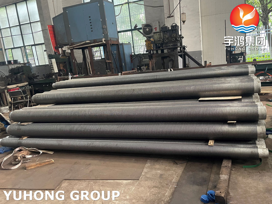 ASTM A312 A376 TP347H 18Cr-10Ni-Nb Solid Finned Pipe for Fired Heater API Standard 560