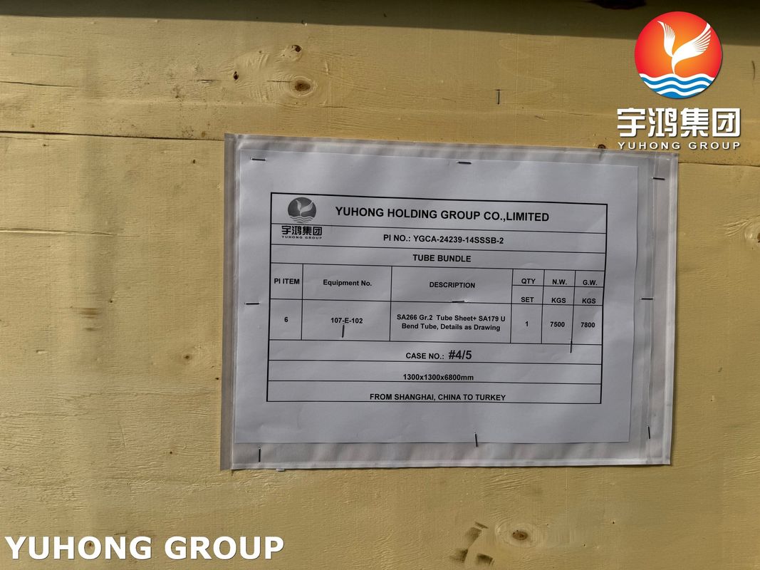 ASME VIII Compliant ​​Heat Exchanger Tube Bundle ASTM A179 U Bend Tubes SA516 Gr.70N Tubesheet