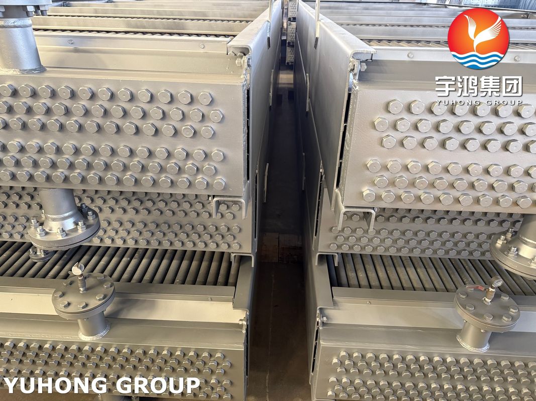 Resfriador de ar de tiragem forçada tipo C API 661 com tubos aletados SA179 para sistemas de alimentação de caldeira (BFW)