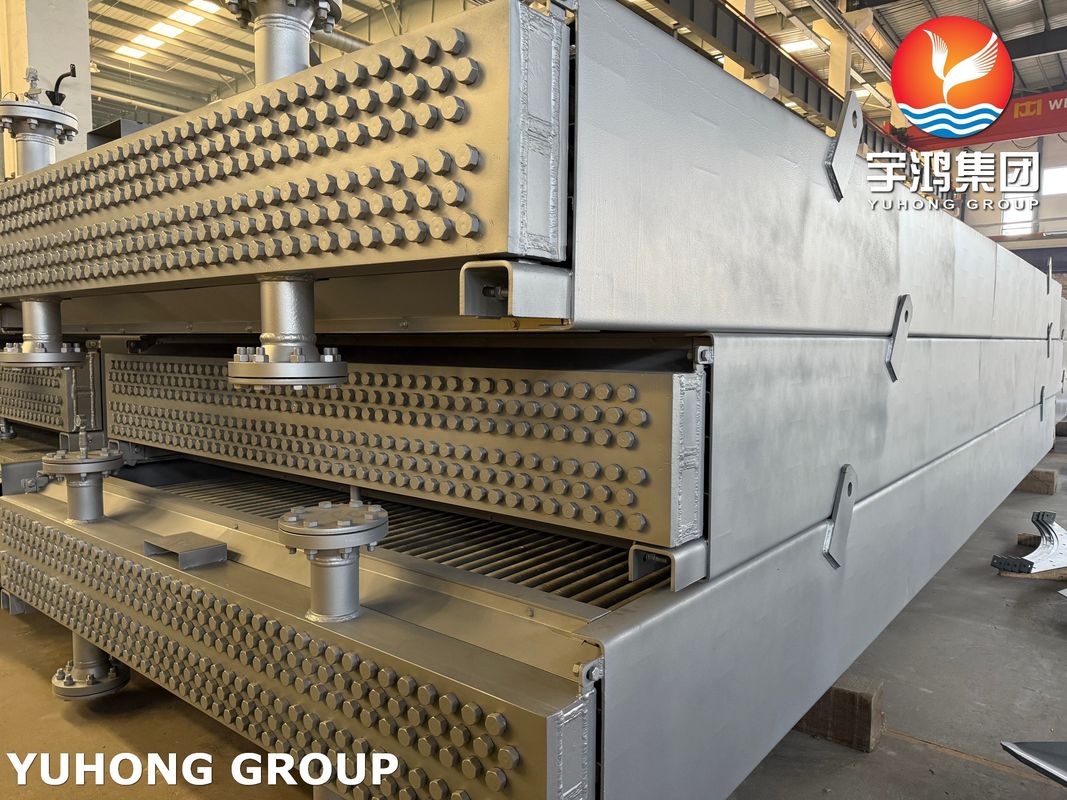 Resfriador de ar de tiragem forçada tipo C API 661 com tubos aletados SA179 para sistemas de alimentação de caldeira (BFW)