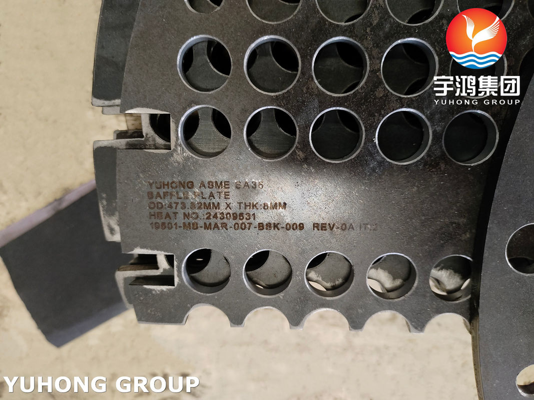 ASME SA36 Carbon Steel Plate Baffle For Tube Bundle Or Heat Exchanger Application