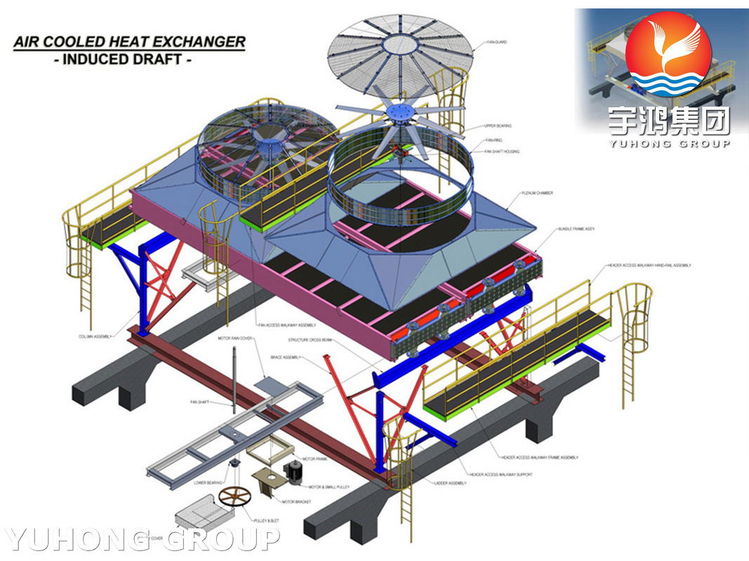 API 661 Induced Draft Air Cooler Heat Exchanger Fin Tube Bunble Oil Refinery Application