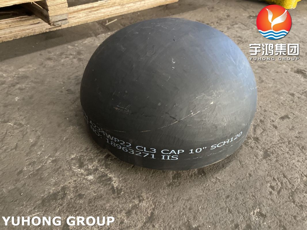ASTM A234 P22 CL3 Carbon Alloy Steel Cap Customized Design For Pressure Equipment Components