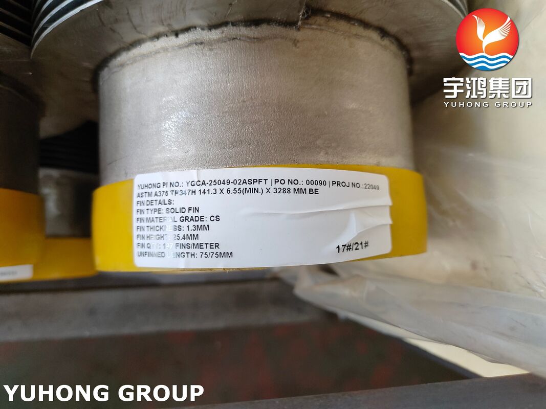ASTM A376 Stainless Steel Seamless TP347H HFW Finned Tubes for Waste Heat Recovery Systems