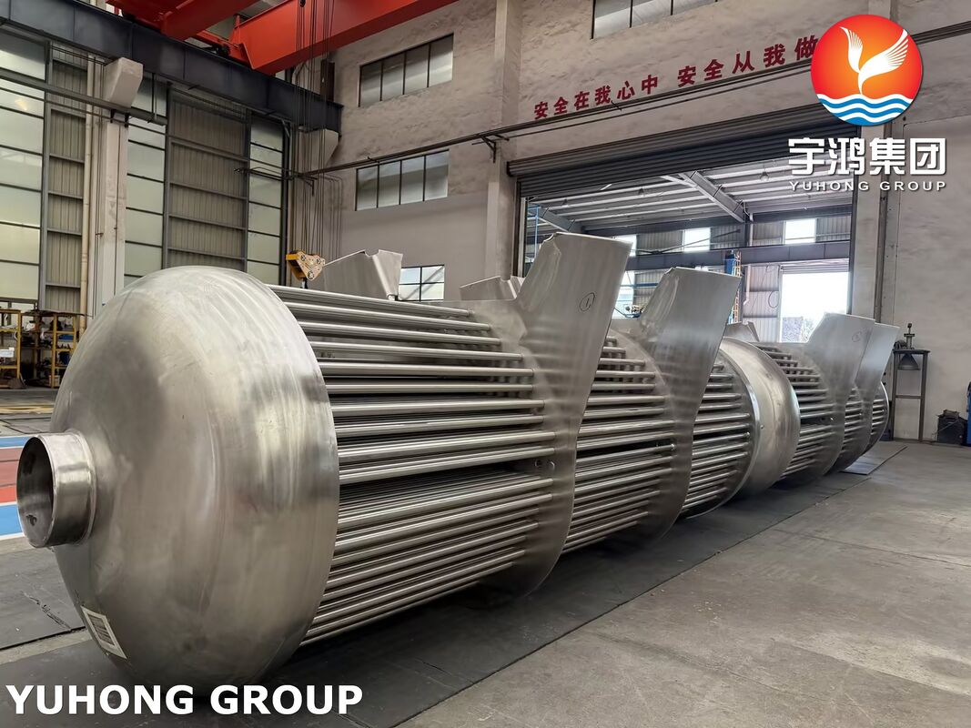 ASME GAS GAS SA270 L7 Shell and TP304L Tube Heat Exchangers for Pipeline Project