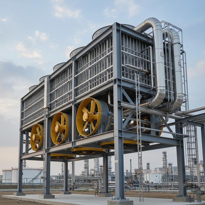 Forced Draught Air Cooled Heat Exchanger API 661 Compliant for Petroleum Industry Applications
