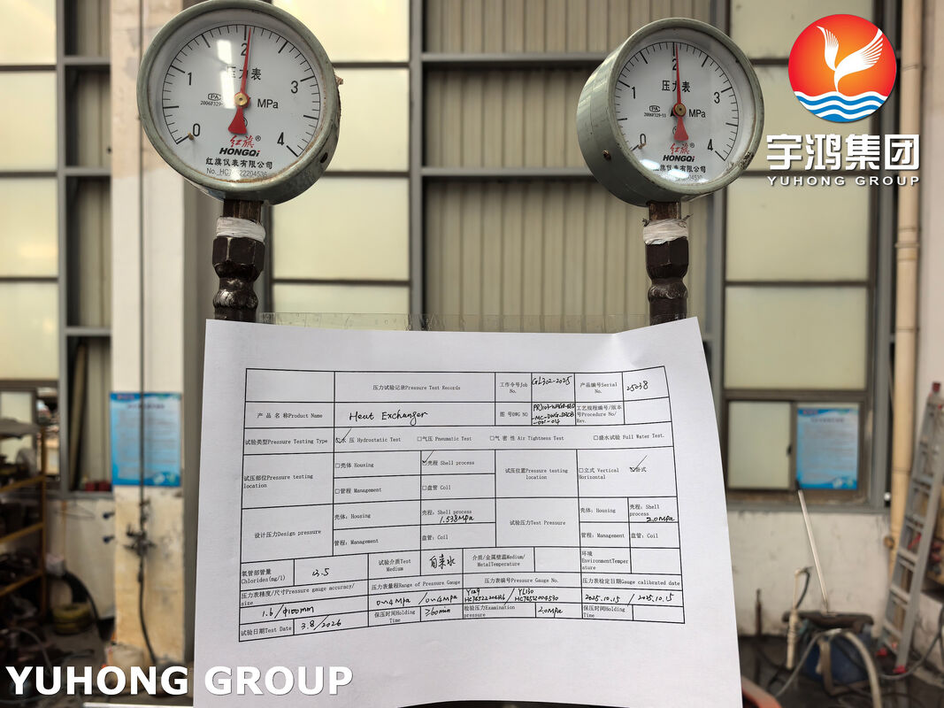 Shell and Tube Heat Exchanger--- Full Hydrostatic Pressure Testing & Quality Assurance for Industrial Safety