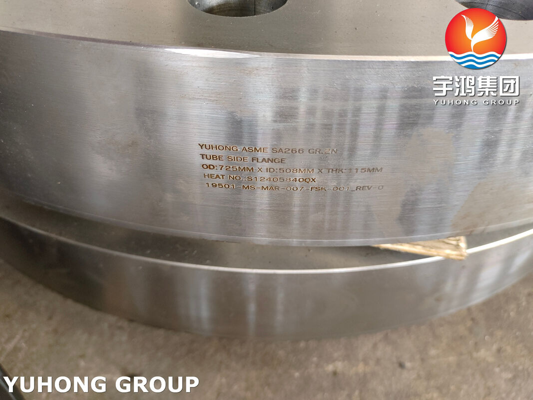 ASME SA266 GR.2N Tube Side Flange Connecting The Heat Exchanger Shell And The Tube Box
