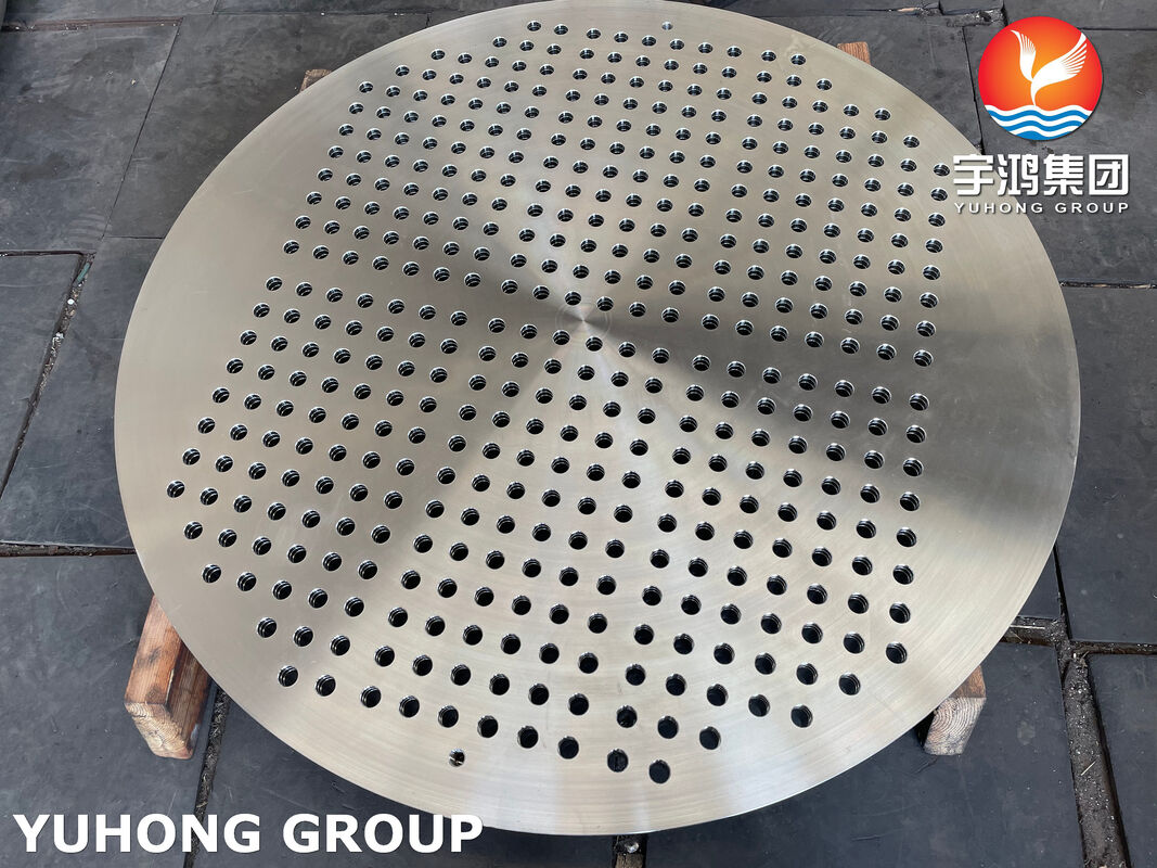 ASTM A182 F316L Stainless Steel Tubesheet - Precision Drilled & Grooved for Heat Exchanger Tube Expansion