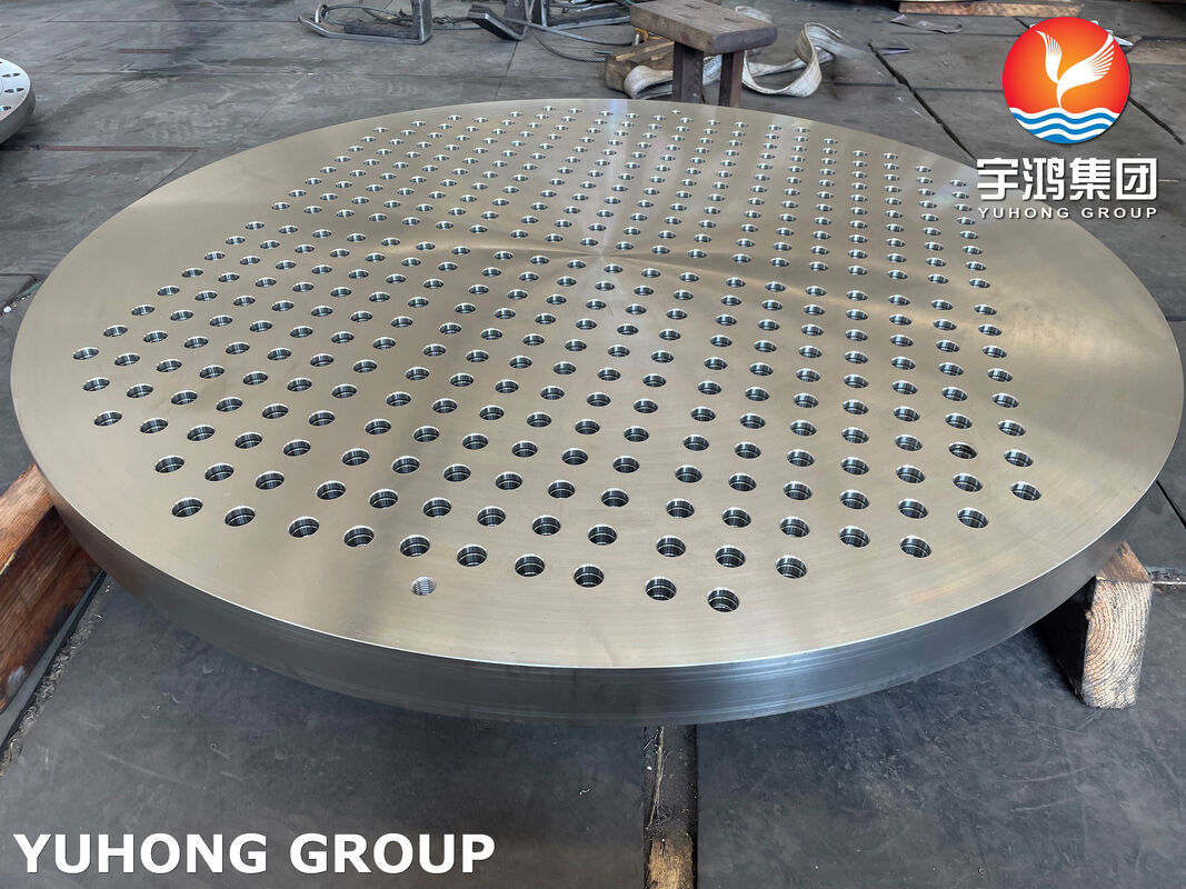 ASTM A182 F316L Stainless Steel Tubesheet - Precision Drilled & Grooved for Heat Exchanger Tube Expansion