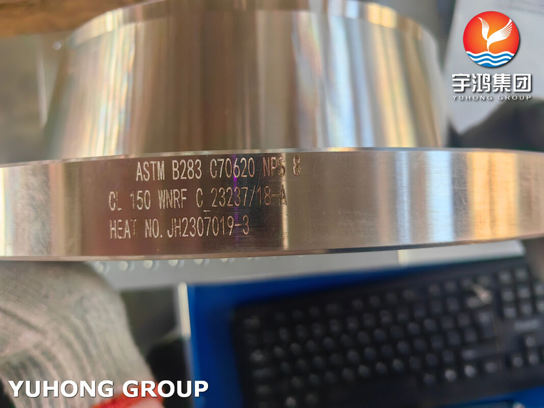ASTM B283 C70620 CuNi 90/10 Copper Alloy Steel Flange For Marine And Offshore Engineering