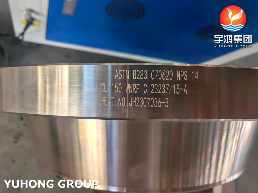 ASTM B283 C70620 CuNi 90/10 Copper Alloy Steel Flange For Marine And Offshore Engineering
