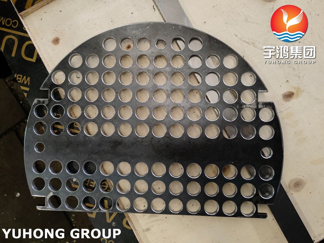 ASME SA36 Carbon Steel Baffle Plate Custom Shell & Tube Exchanger Internals Precision-Cut with Clean Edges