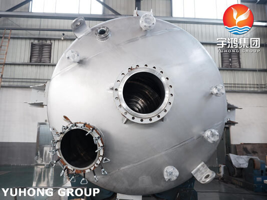 Cuve de procédé à enveloppe certifiée ASME avec contrôle thermique précis et corps cylindrique à double paroi pour les applications de mélange et de réaction