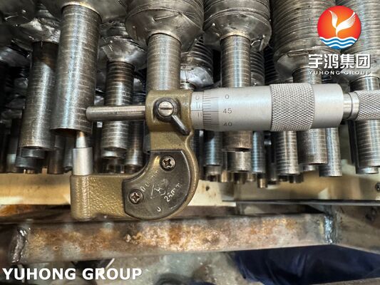 ASME SA179 Karbon Çelik Yüklü L Fined Tubes Al1060 Fin For Industrial Boiler Economizer