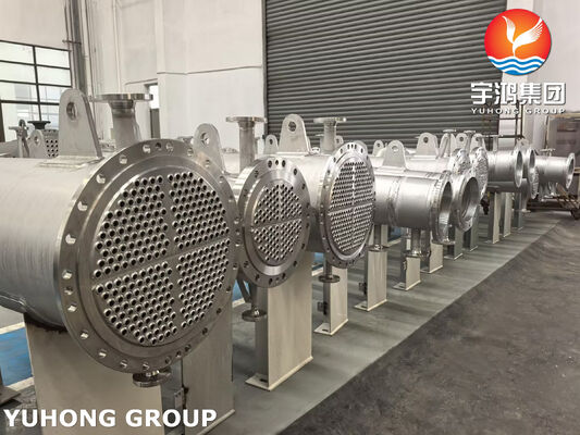 Stainless Steel Shell & Tube Heat Exchanger with 304/304L & 316/316L Construction for Corrosion-Resistant Chemical & Sanitary Applications