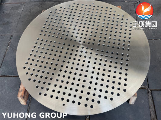 ASTM A182 F316L Stainless Steel Tubesheet - Precision Drilled & Grooved for Heat Exchanger Tube Expansion