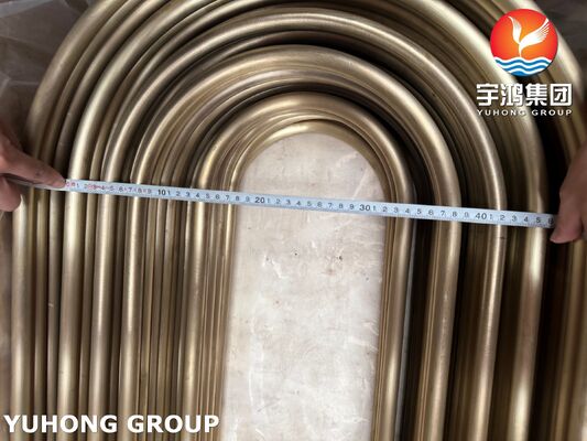 ASME SB111 C44300 U-Bend Copper Alloy Tube For Heat Exchanger