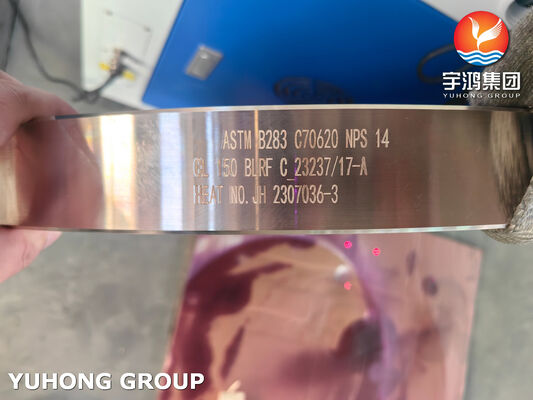 ASTM B283 C70620 CuNi 90/10 Copper Alloy Steel Flange For Marine And Offshore Engineering